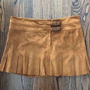 Tan suede skirt